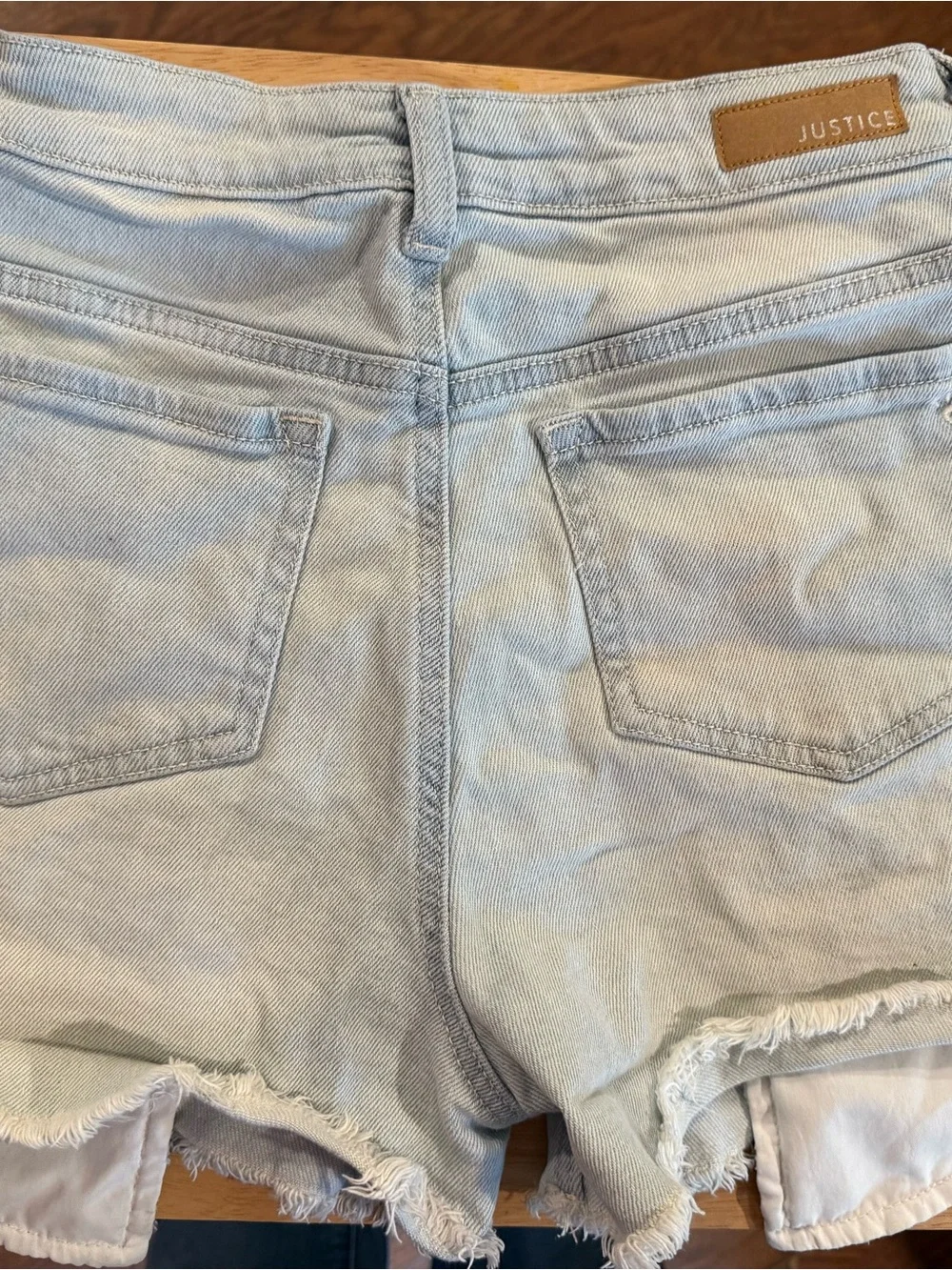 Justice Light Blue Denim Shorts